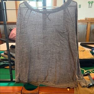 Elegant Charcoal Long Sleeve Women's Top